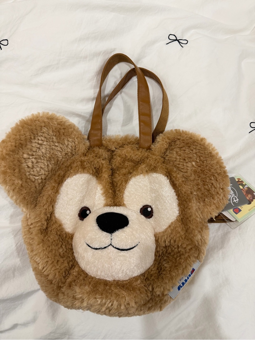 Disney Plush Teddy Face Tote - Brown & Cream